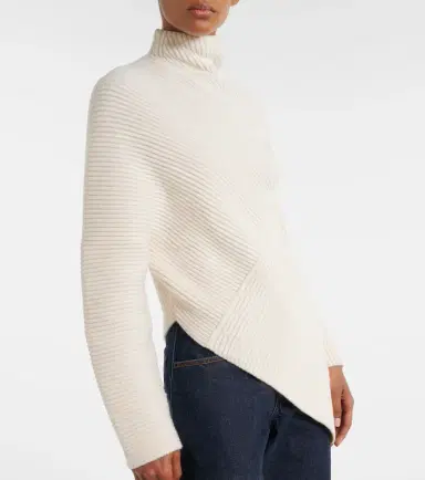 Alaïa Alaïa Asymmetric wool and cashmere sweater | Thumbnail 2