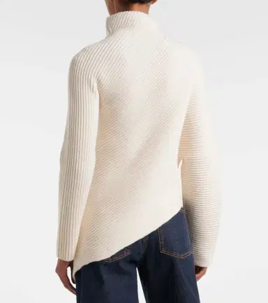 Alaïa Alaïa Asymmetric wool and cashmere sweater | Thumbnail 4