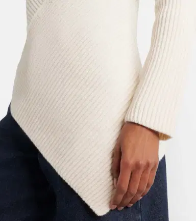 Alaïa Alaïa Asymmetric wool and cashmere sweater | Thumbnail 5