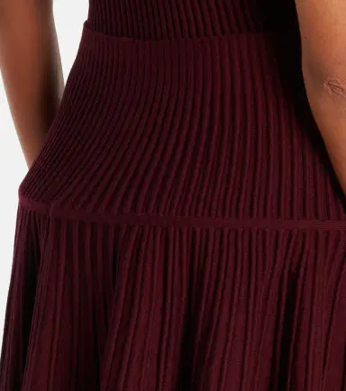 Alaïa Alaïa Ribbed-knit wool-blend miniskirt | Thumbnail 2