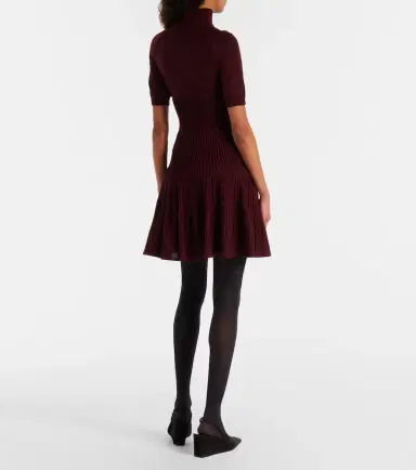 Alaïa Alaïa Ribbed-knit wool-blend miniskirt | Thumbnail 4
