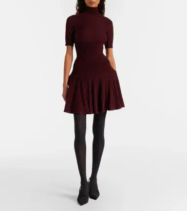 Alaïa Alaïa Ribbed-knit wool-blend miniskirt | Thumbnail 5