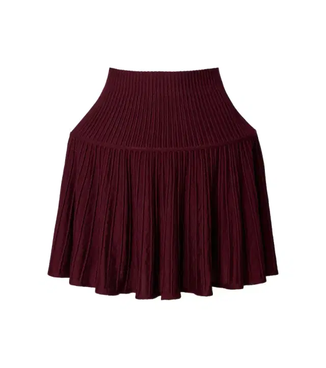 Alaïa Ribbed-knit wool-blend miniskirt