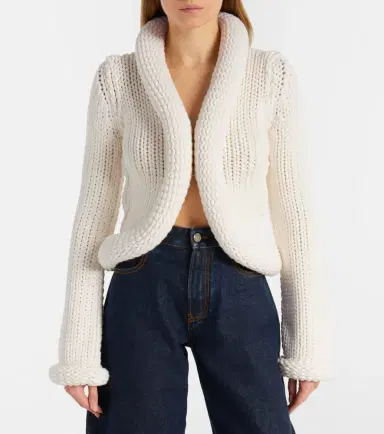 Alaïa Alaïa Padded wool-blend cardigan | Thumbnail 4