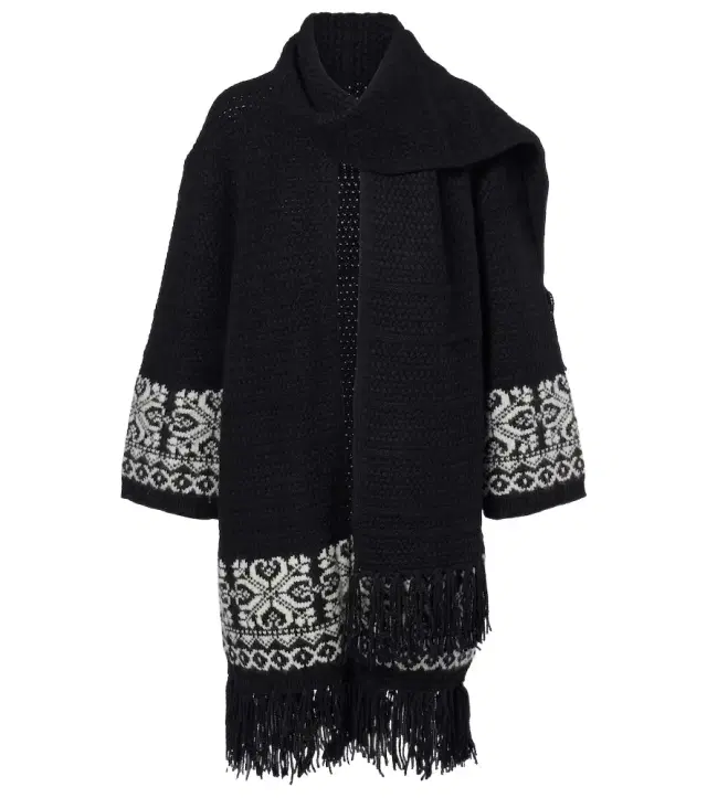 Polo Ralph Lauren Jacquard wool-blend wrap cardigan