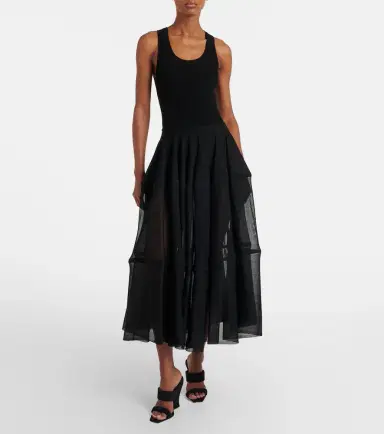 Alaïa Alaïa Semi-sheer midi skirt | Thumbnail 2
