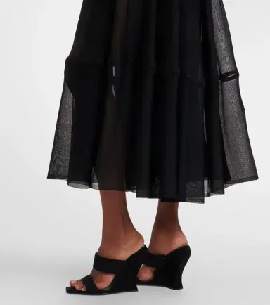 Alaïa Alaïa Semi-sheer midi skirt | Thumbnail 5