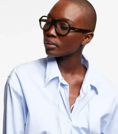 Prada Logo aviator glasses | Thumbnail 6