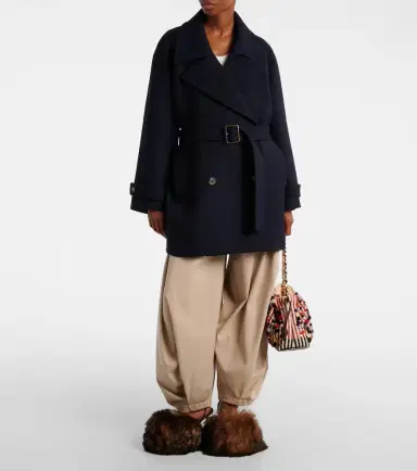 Loewe Belted double-breasted wool coat | Thumbnail 3