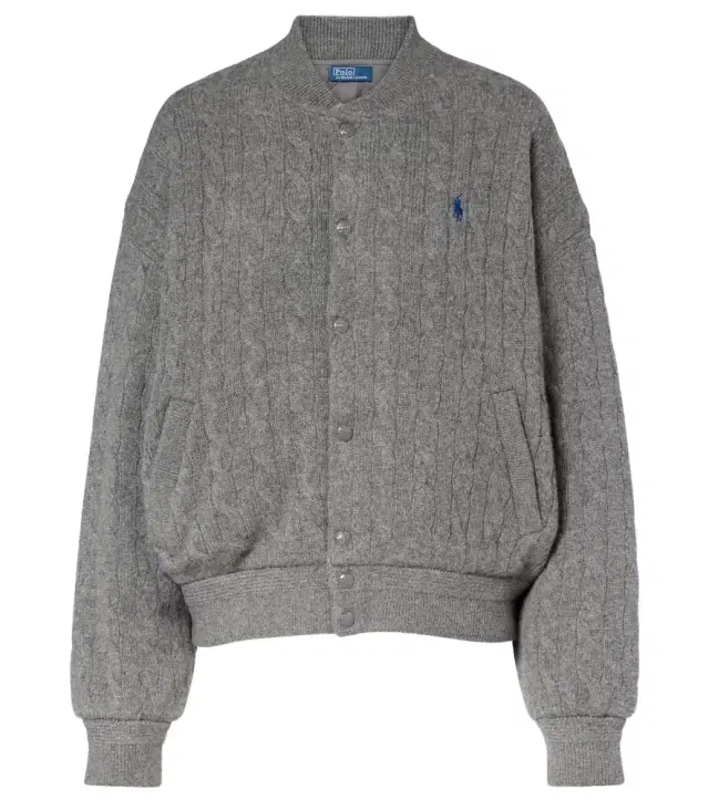 Polo Ralph Lauren Cable-knit wool and cashmere bomber jacket