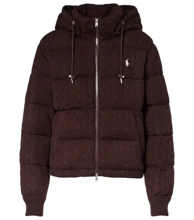 Polo Ralph Lauren Cable-knit wool and cashmere puffer jacket