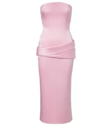 Alex Perry Draped satin crêpe bustier dress | Thumbnail 1