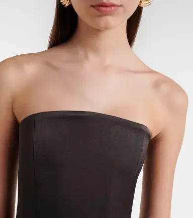 Alex Perry Draped satin crêpe bustier gown | Thumbnail 6