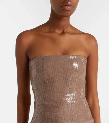 Alex Perry Sequined strapless midi dress | Thumbnail 3