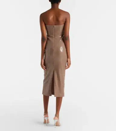 Alex Perry Sequined strapless midi dress | Thumbnail 5