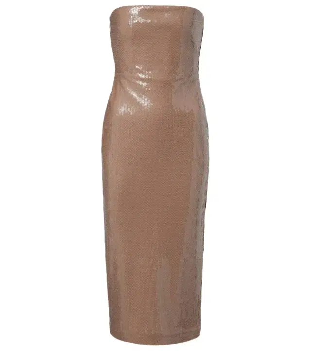 Alex Perry Sequined strapless midi dress