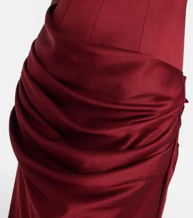 Alex Perry Draped crêpe satin bustier gown | Thumbnail 2
