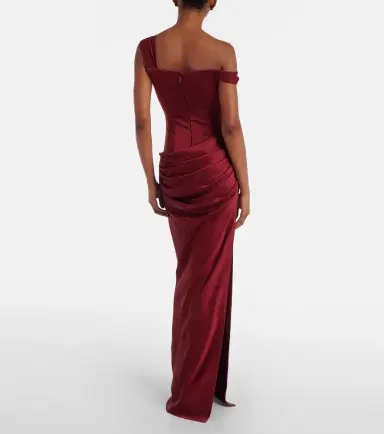 Alex Perry Draped crêpe satin bustier gown | Thumbnail 3