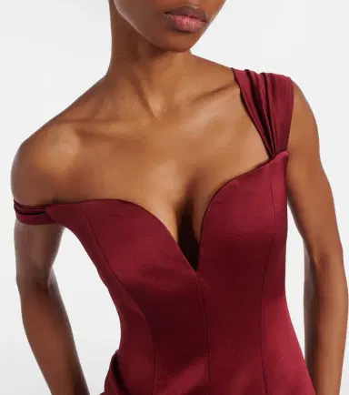Alex Perry Draped crêpe satin bustier gown | Thumbnail 4