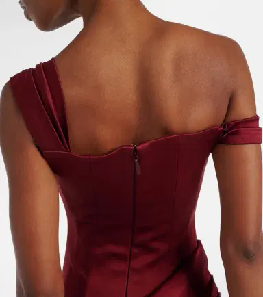 Alex Perry Draped crêpe satin bustier gown | Thumbnail 5