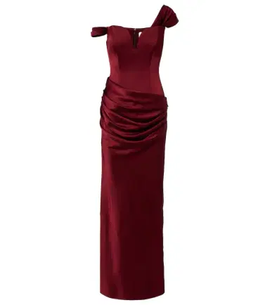 Alex Perry Draped crêpe satin bustier gown | Thumbnail 1