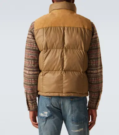 RRL Leather-trimmed ripstop puffer vest | Thumbnail 6 RRL Leather-trimmed ripstop puffer vest | Thumbnail 6