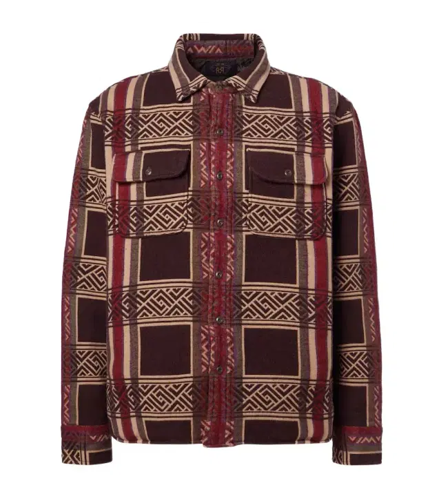 Cotton jacquard overshirt