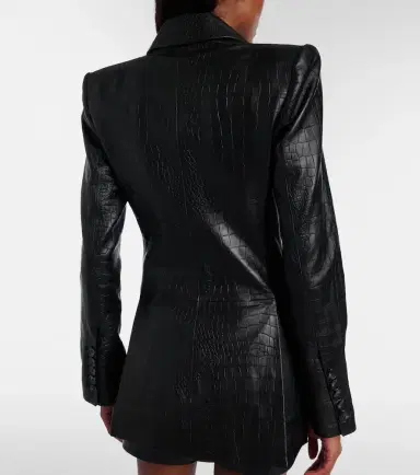 Alex Perry Croc-effect leather blazer | Thumbnail 5 Alex Perry Croc-effect leather blazer | Thumbnail 5