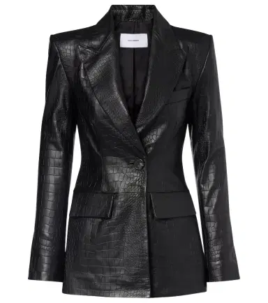 Alex Perry Croc-effect leather blazer | Thumbnail 1 Alex Perry Croc-effect leather blazer | Thumbnail 1