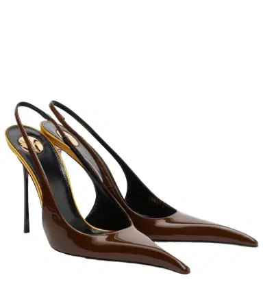 Saint Laurent Amalia 110 patent leather slingback pumps | Thumbnail 1