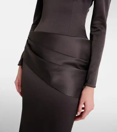 Alex Perry Draped satin crêpe cocktail dress | Thumbnail 3