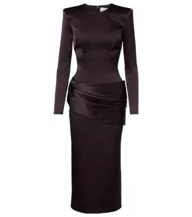 Alex Perry Draped satin crêpe cocktail dress | Thumbnail 1