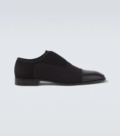 Christian Louboutin Greggory leather-trimmed Oxford shoes | Thumbnail 4 Christian Louboutin Greggory leather-trimmed Oxford shoes | Thumbnail 4