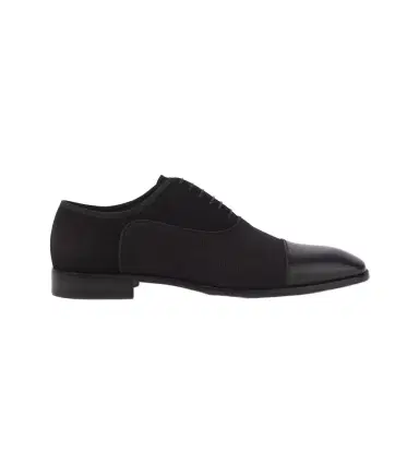 Christian Louboutin Greggory leather-trimmed Oxford shoes | Thumbnail 1 Christian Louboutin Greggory leather-trimmed Oxford shoes | Thumbnail 1