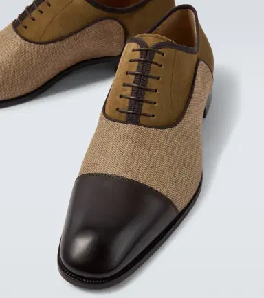 Christian Louboutin Greggory velvet, twill, and leather Oxford shoes | Thumbnail 5 Christian Louboutin Greggory velvet, twill, and leather Oxford shoes | Thumbnail 5