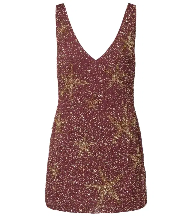 Rixo Christabel embellished minidress