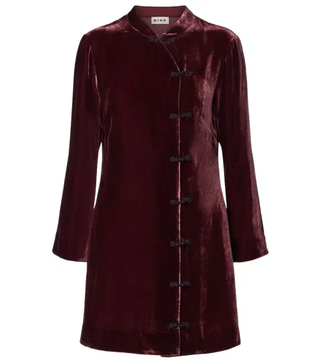 Rixo Delphina velvet minidress