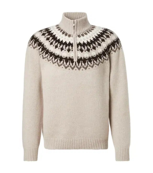 Mr Saint Gervais cashmere half-zip sweater
