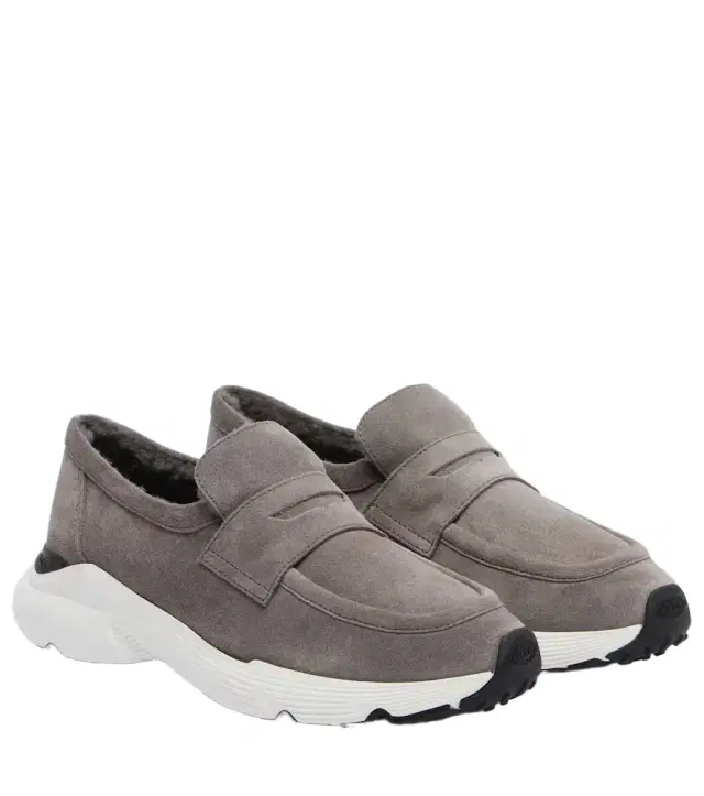 Tod's Shearling-lined leather slip-on shoes