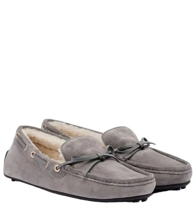 Tod's Gommino shearling-lined suede boat shoes