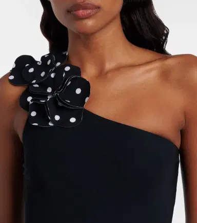 Karla Colletto Aria floral-appliqués one-shoulder swimsuit | Thumbnail 5