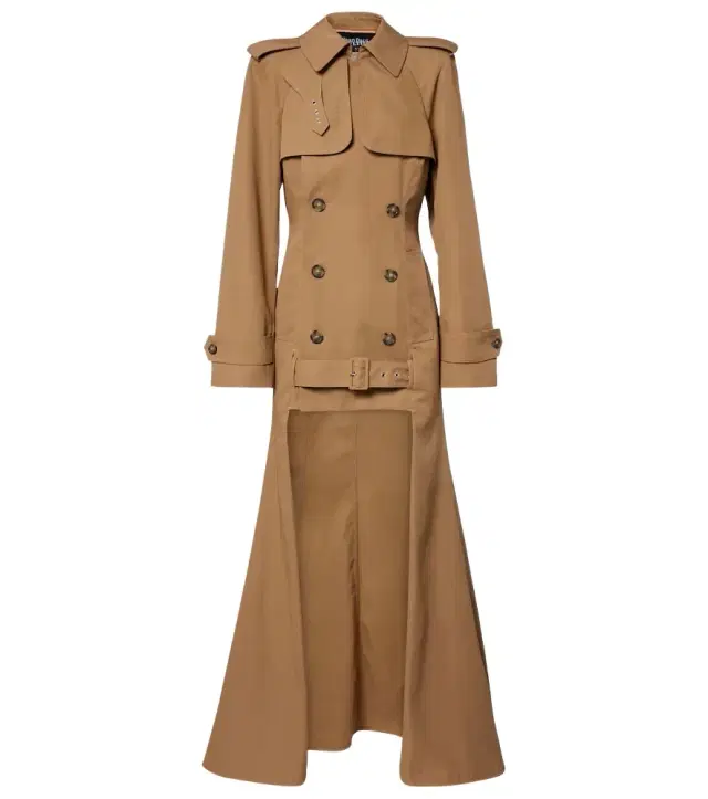 Asymmetric trench coat