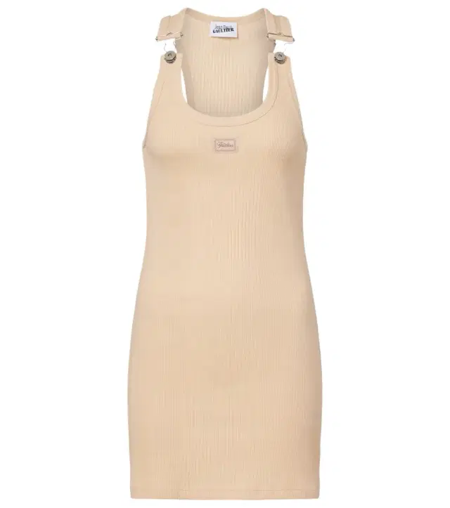 Jean Paul Gaultier Ribbed-knit cotton minidress