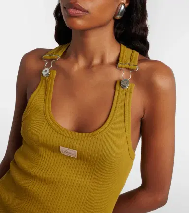 Jean Paul Gaultier Logo ribbed-knit cotton minidress | Thumbnail 3