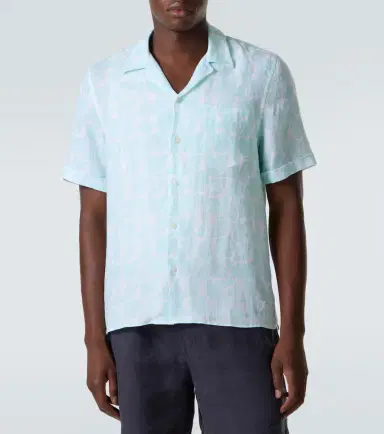 Vilebrequin Charli floral linen bowling shirt | Thumbnail 5