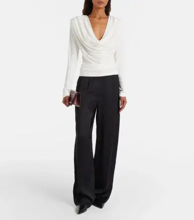 Wardrobe.NYC Wardrobe. NYC Draped jersey top | Thumbnail 5