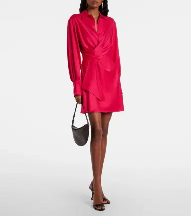 Simkhai Talit draped satin wrap dress | Thumbnail 5