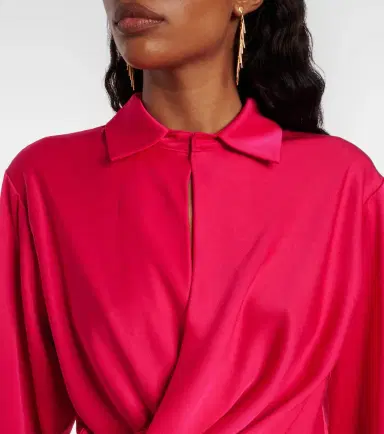 Simkhai Talit draped satin wrap dress | Thumbnail 6