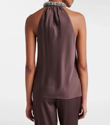 Simkhai Embellished satin top | Thumbnail 4 Simkhai Embellished satin top | Thumbnail 4
