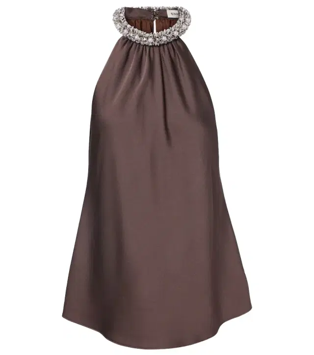 Embellished satin top